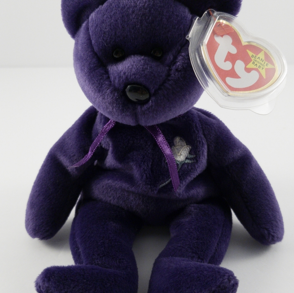 Ty Original Bear  Princess Diana 1997 Retired Bean